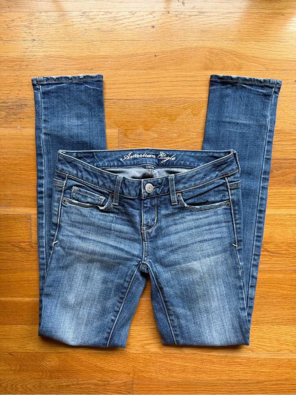 Vintage Y2K American Eagle Low Rise Skinny Jeans - Size 0